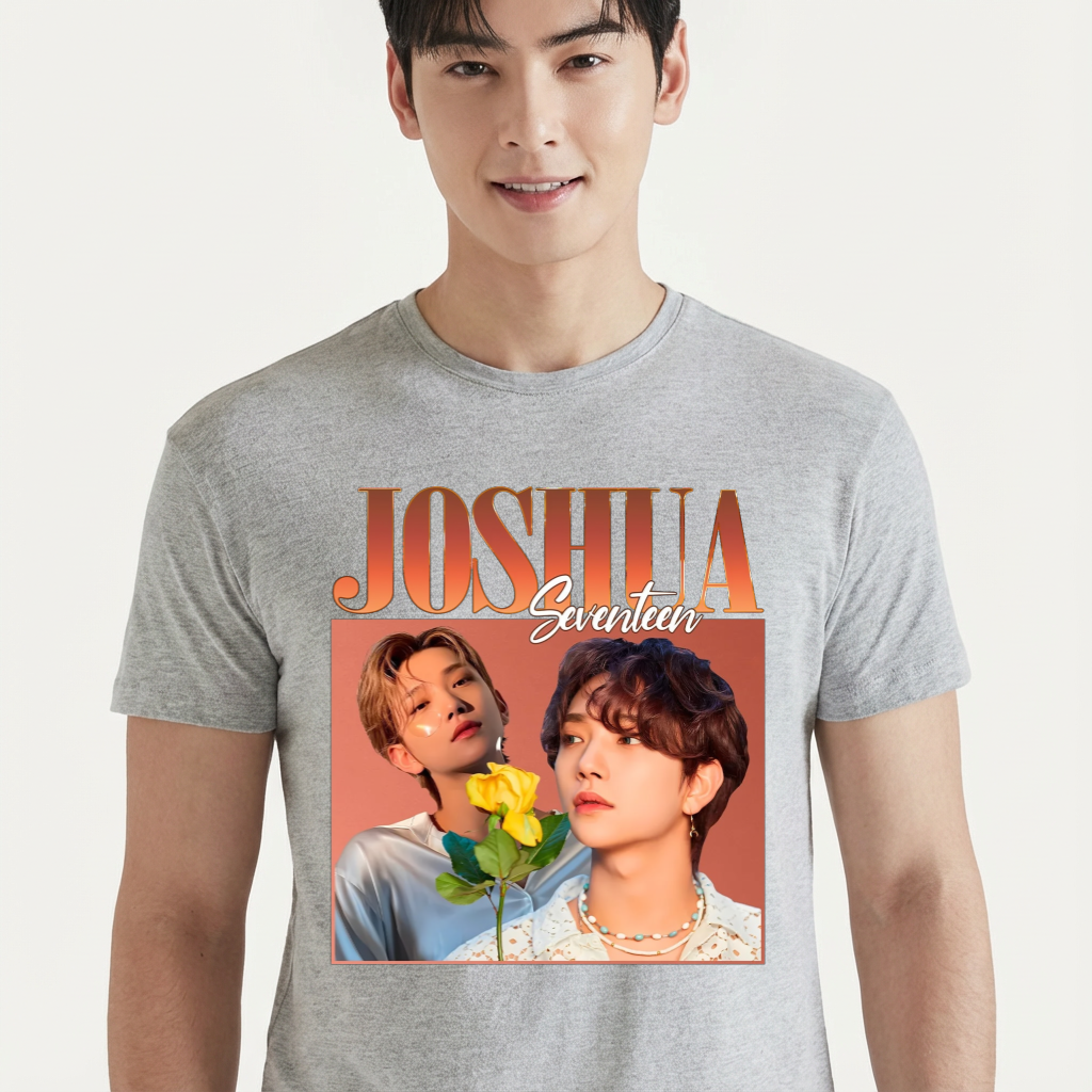 Camiseta Seventeen Joshua cinza