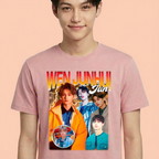 Camiseta Seventeen Junhui Retro 90's rosa