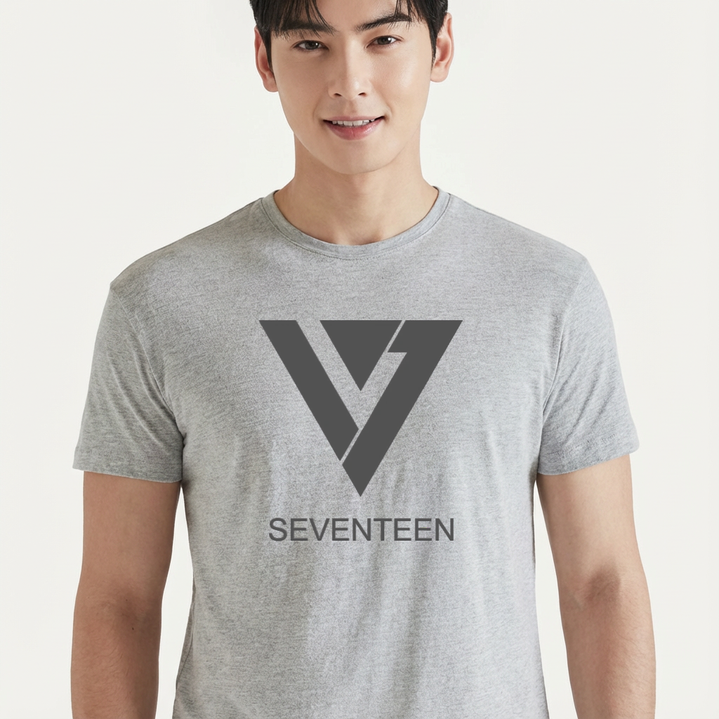 Camiseta camiseta-basica-seventeen-logo - Cinza