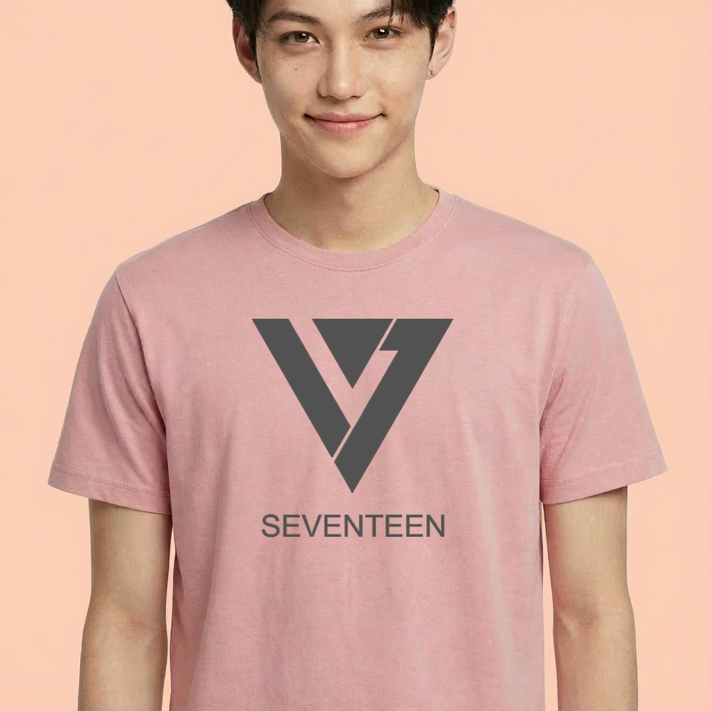 Camiseta Seventeen Logo rosa