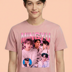 Camiseta Seventeen Mingyu rosa