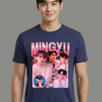 Camiseta Seventeen Mingyu azul