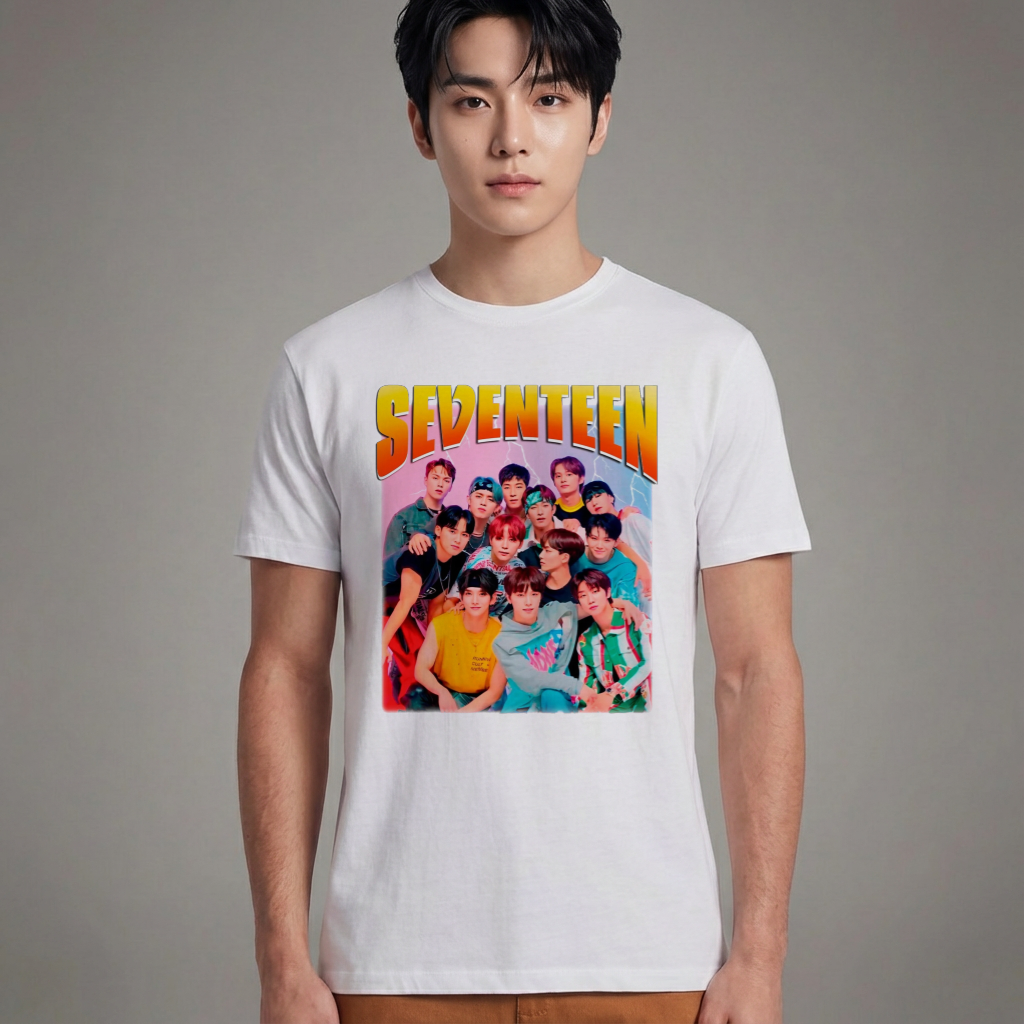 Camiseta Básica Seventeen Retro - Branca