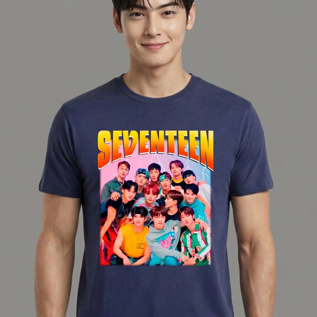 Camiseta Seventeen Retro azul