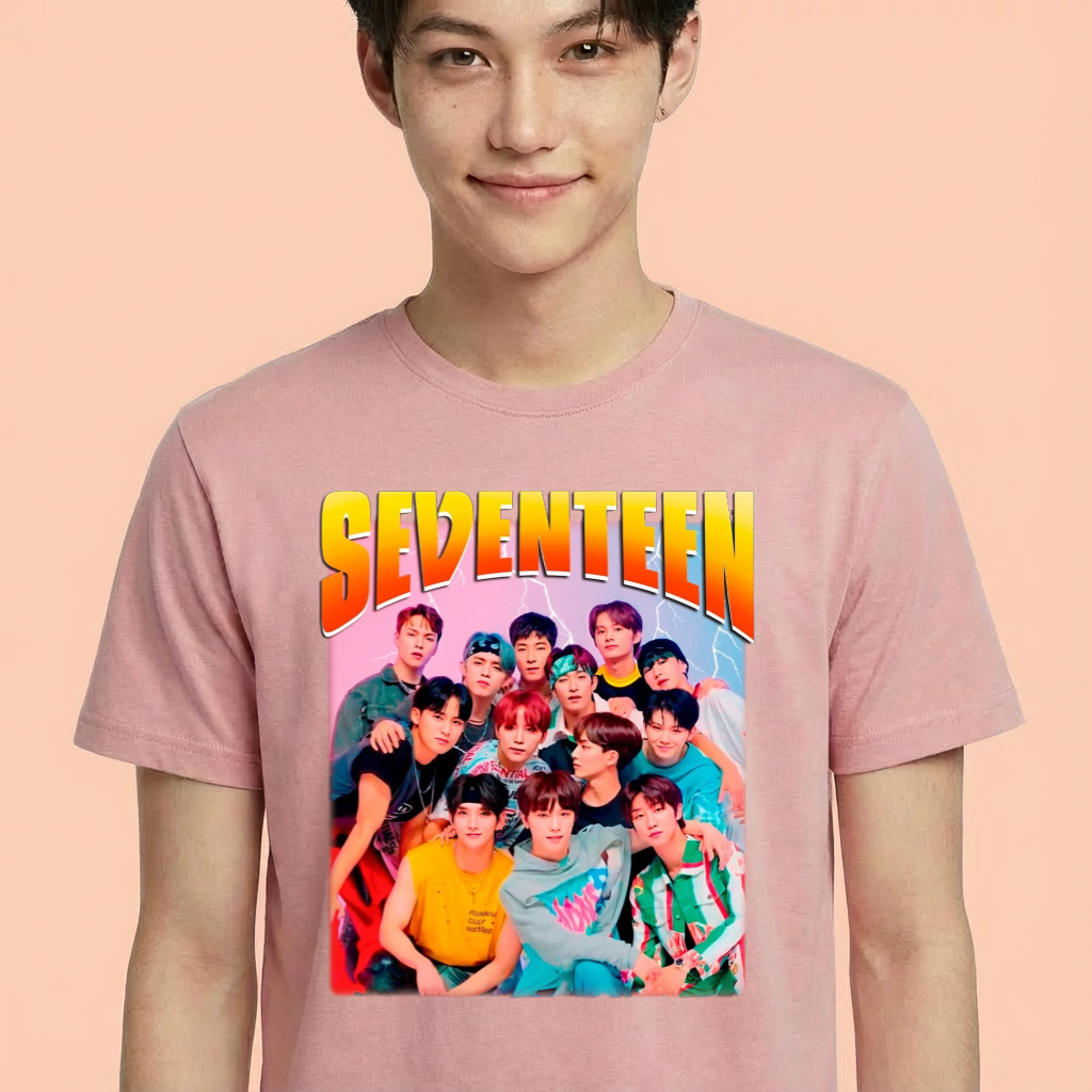 Camiseta camiseta-basica-seventeen-retro - Rosa