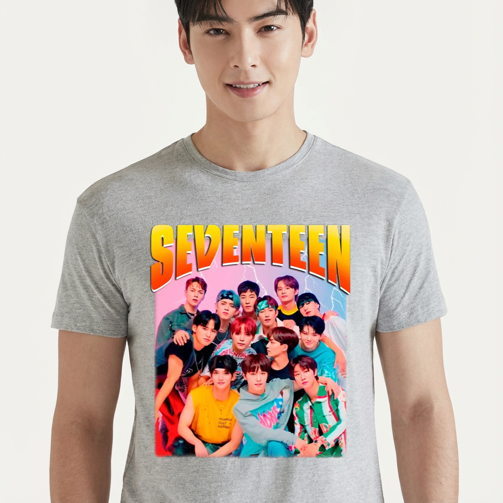 Camiseta Seventeen Retro cinza
