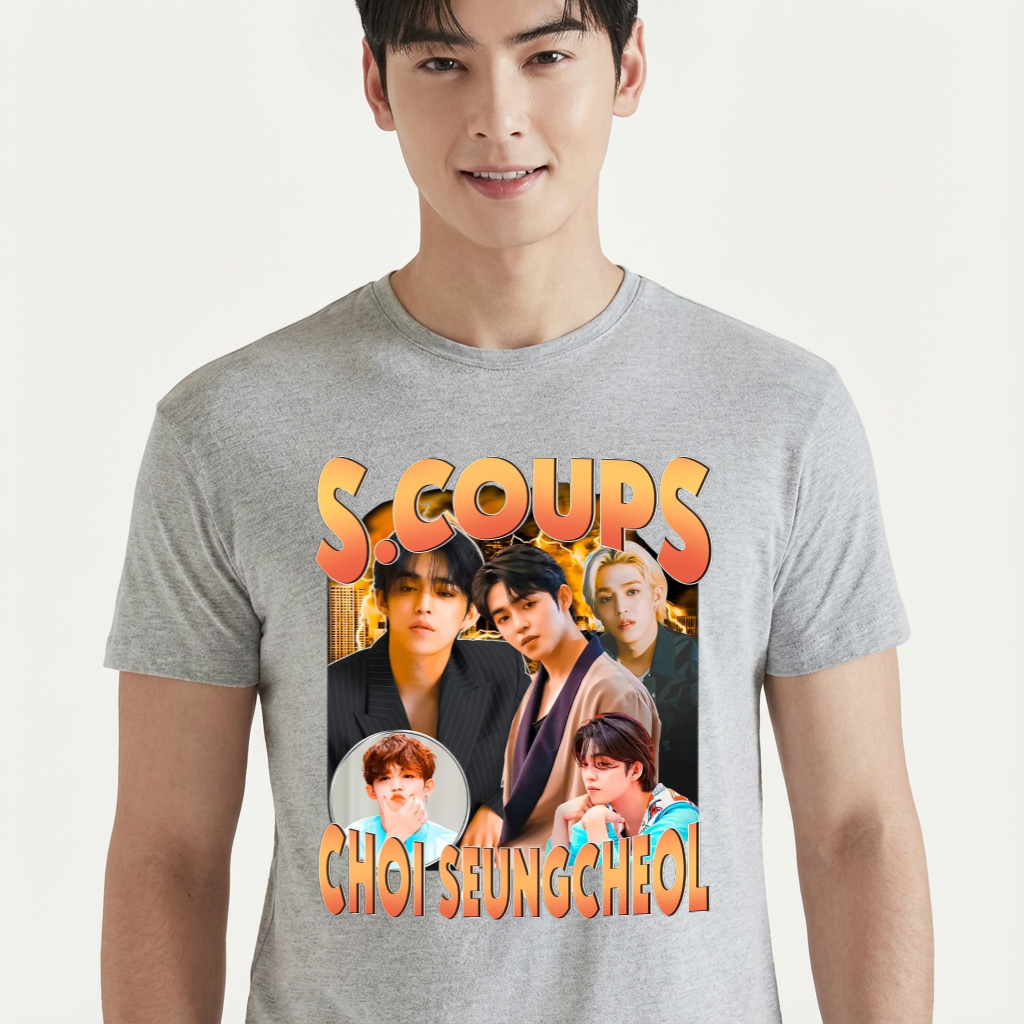 Camiseta Seventeen S.Coups cinza