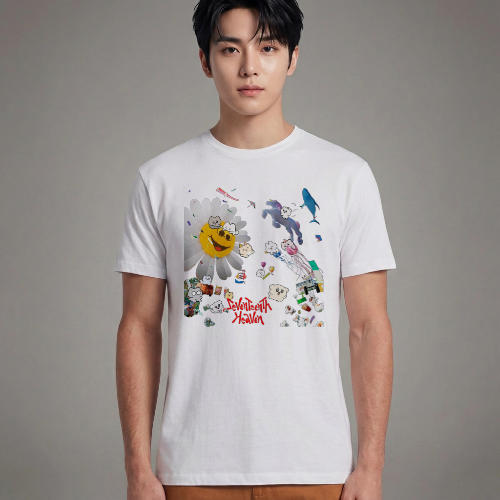 Camiseta Básica Seventeen  Seventeenth Heaven - Branca