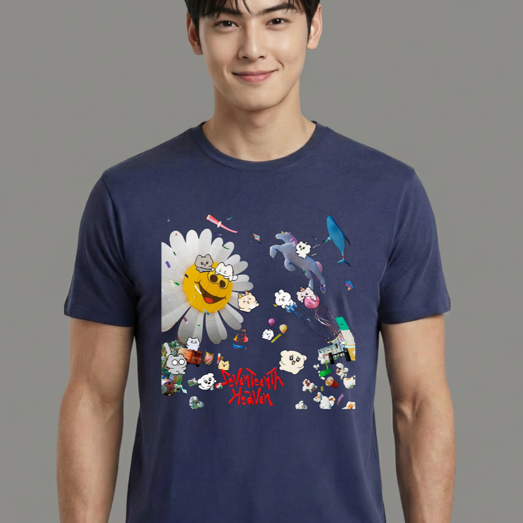 Camiseta Seventeen Seventeenth Heaven azul