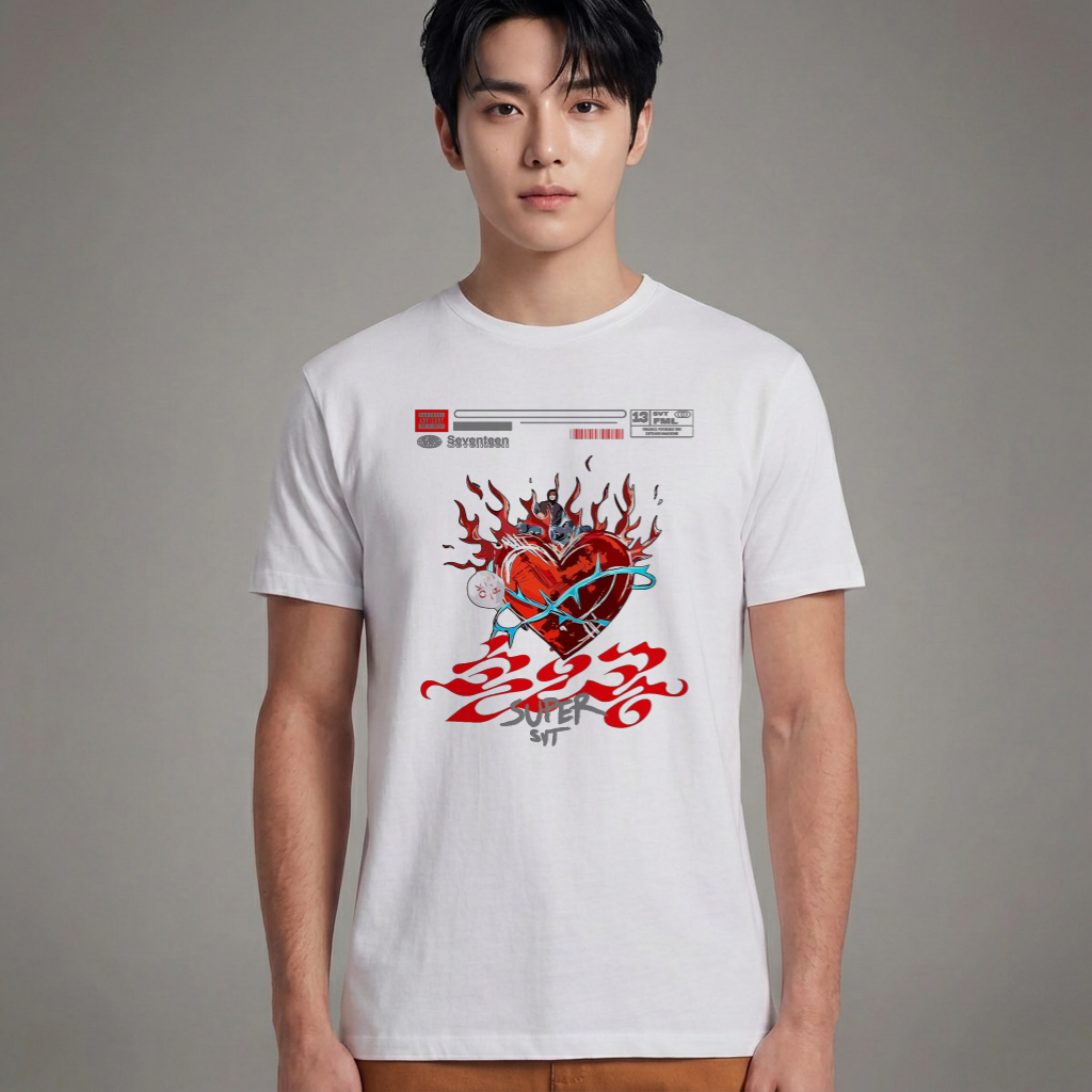 Camiseta Seventeen Super Fml Album branca