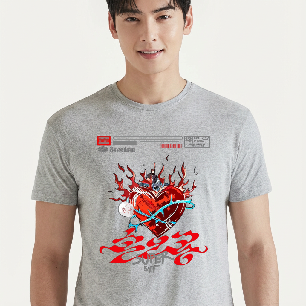 Camiseta Seventeen Super Fml Album cinza