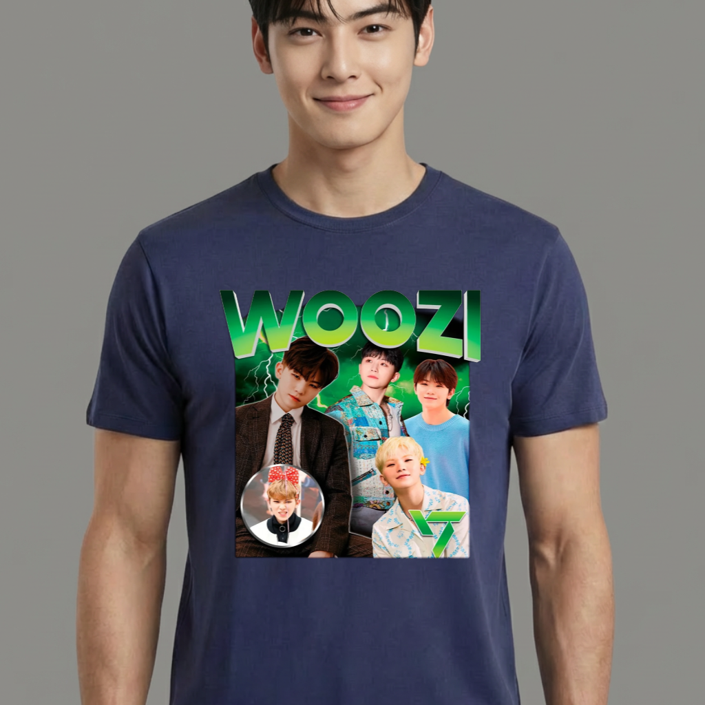 Camiseta Seventeen Woozi Graphic azul