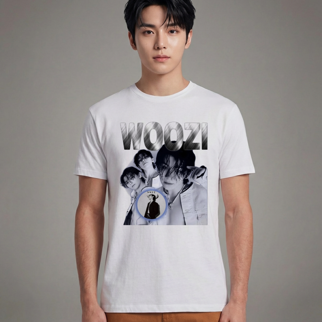 Camiseta Básica Seventeen Woozi - Branca