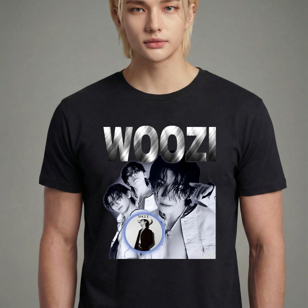 Camiseta camiseta-basica-seventeen-woozi - Preta