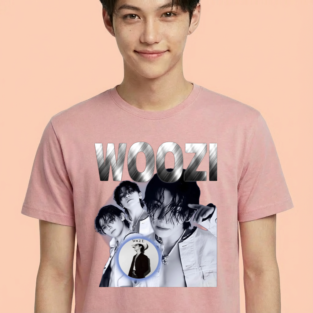 Camiseta camiseta-basica-seventeen-woozi - Rosa