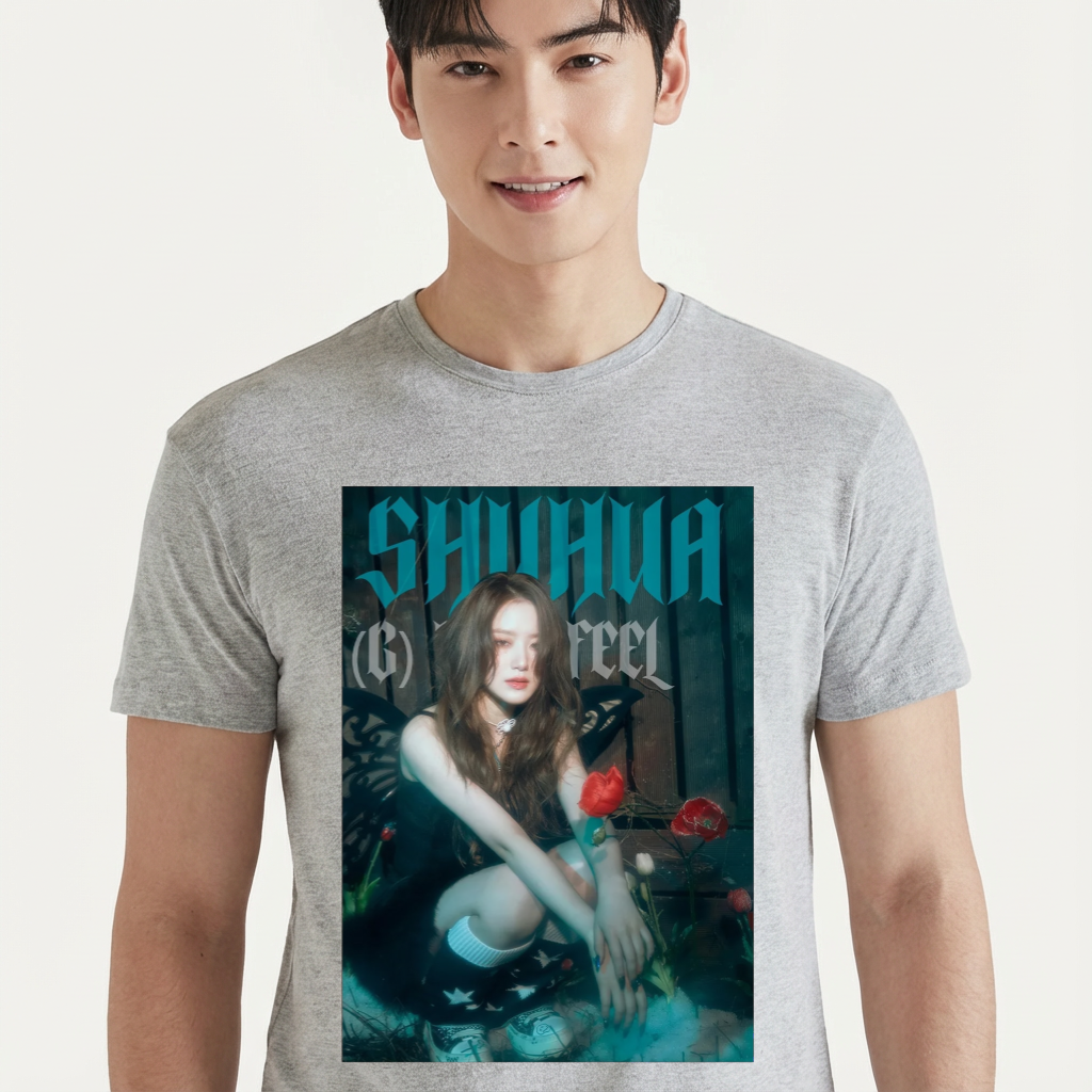 Camiseta camiseta-basica-shuhua-g-idle - Cinza