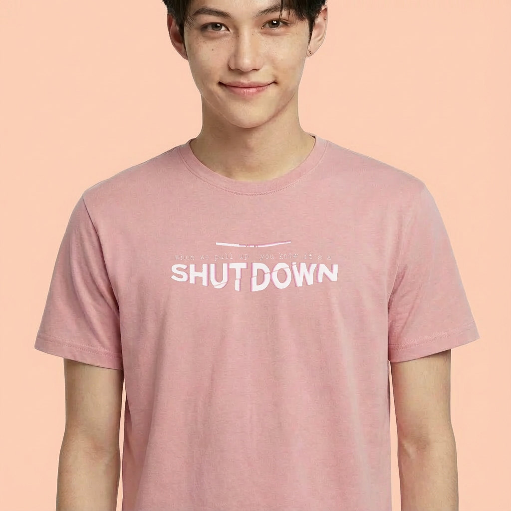Camiseta camiseta-basica-shutdown-blackpink - Rosa