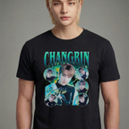 Camiseta Stray Kids Changbin preta
