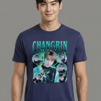 Camiseta Stray Kids Changbin azul