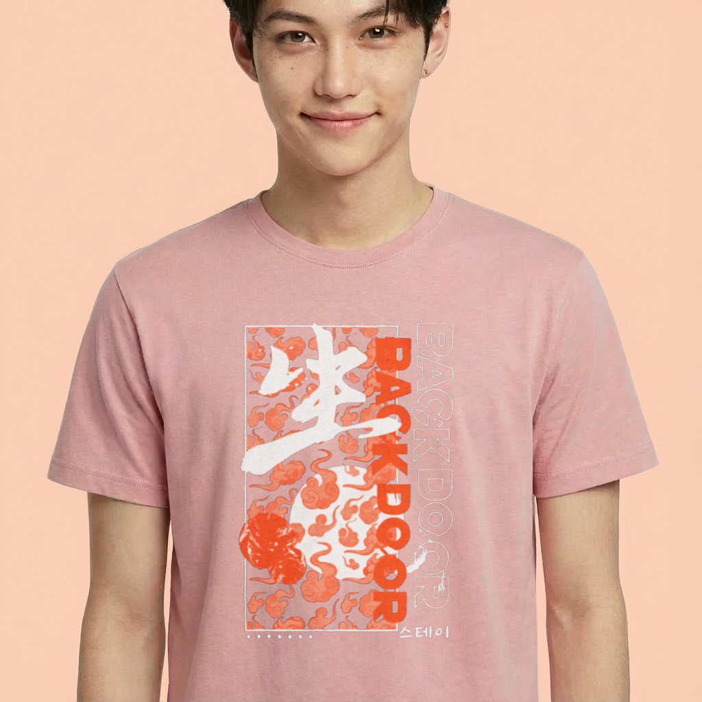 Camiseta Stray Kids Back Door rosa