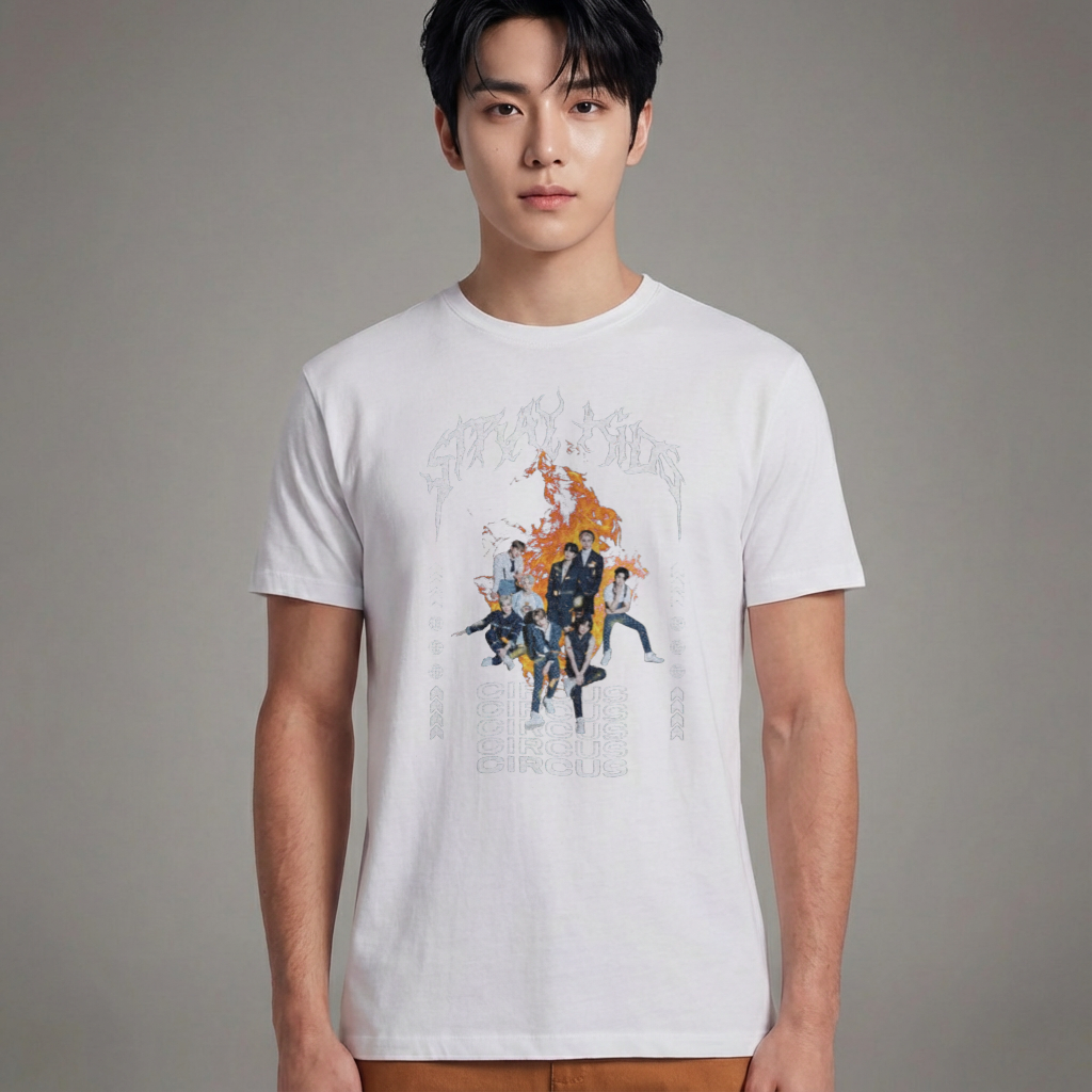 Camiseta Stray Kids Circus branca