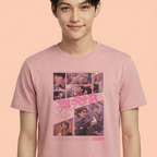 Camiseta Stray Kids Everywhere All Around The World rosa