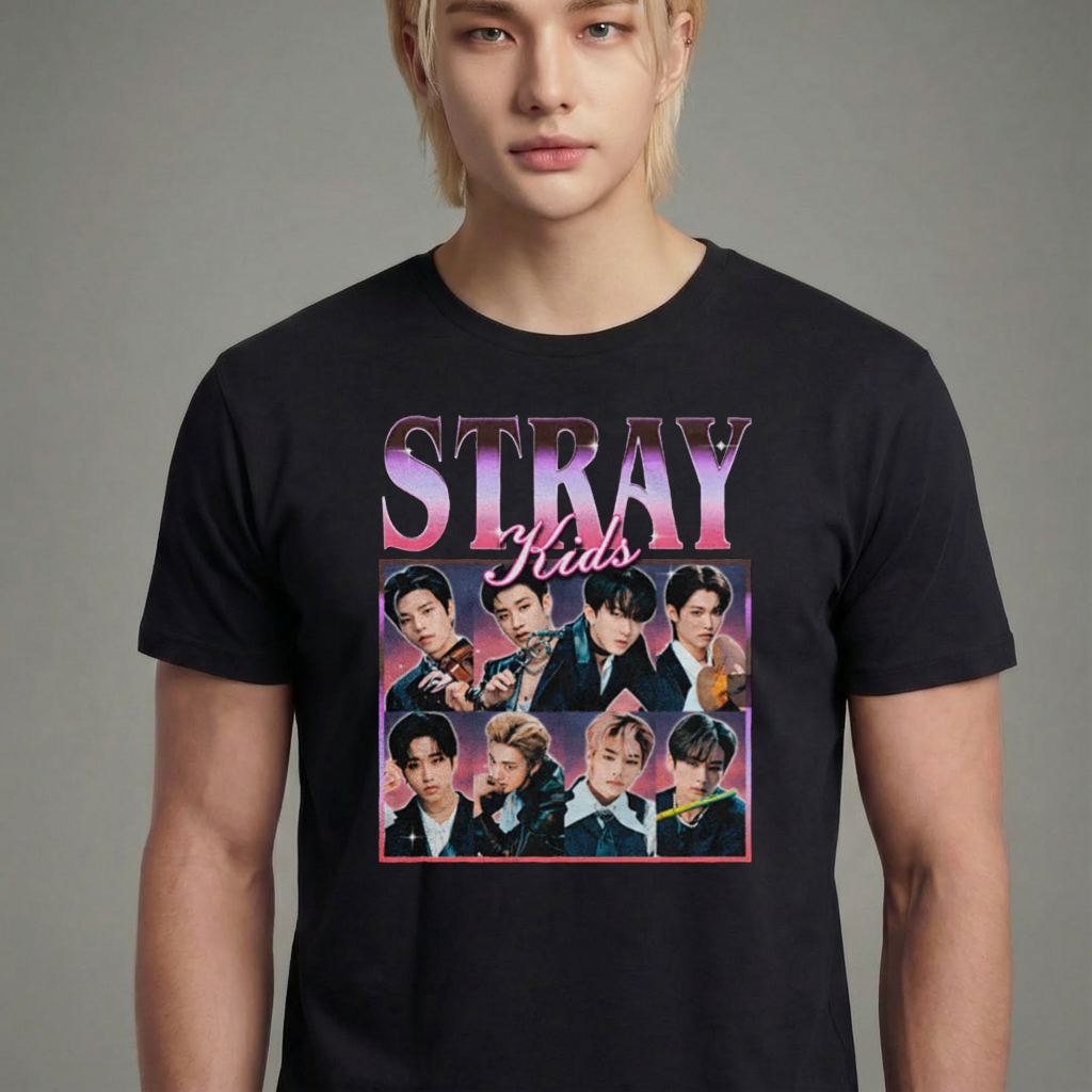 Camiseta camiseta-basica-stray-kids-graphic - Preta
