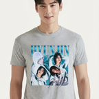 Camiseta Stray Kids Hyunjin Graphic cinza