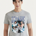 Camiseta Stray Kids Hyunjin Graphic Collab cinza