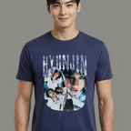 Camiseta Stray Kids Hyunjin Graphic Collab azul