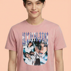Camiseta Stray Kids Hyunjin Graphic Collab rosa