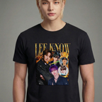 Camiseta Stray Kids Lee Know Retro preta