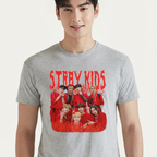 Camiseta Stray Kids Retro 90's cinza