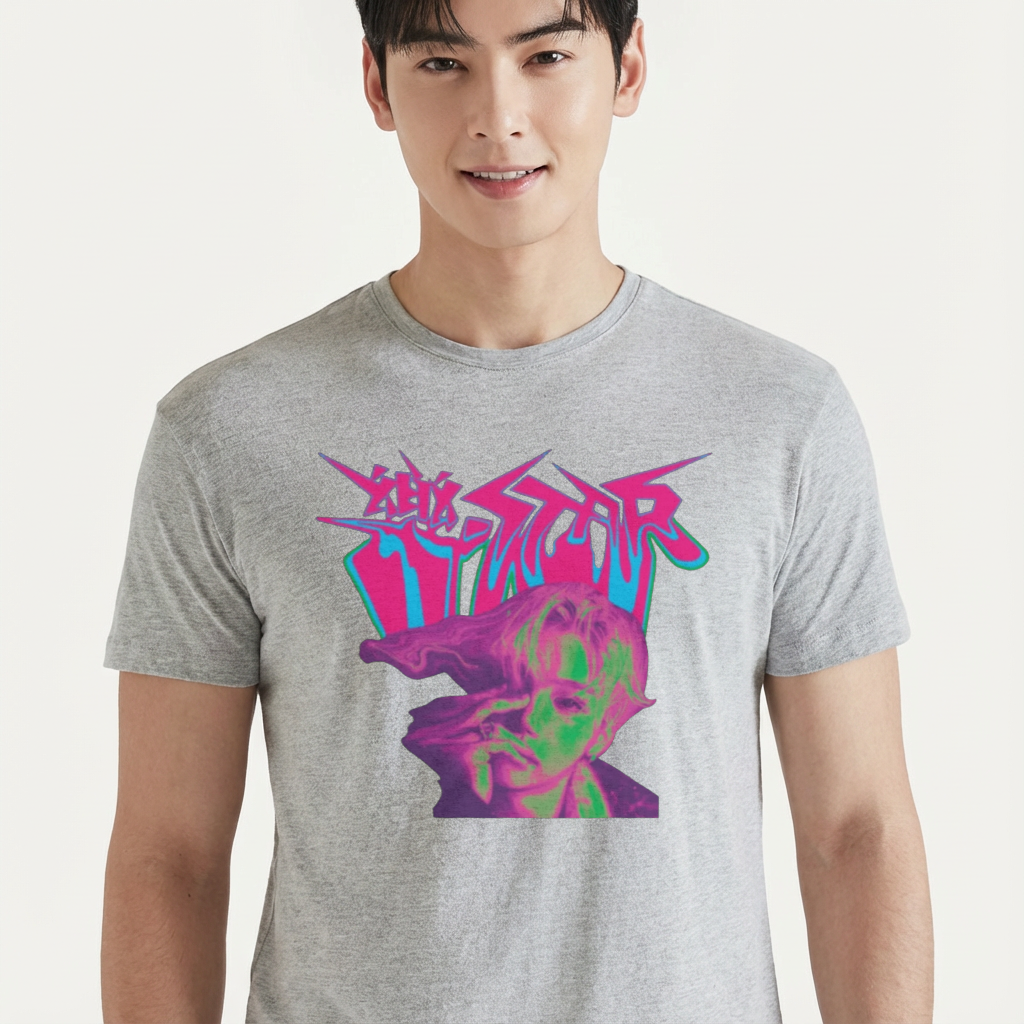 Camiseta camiseta-basica-stray-kids-rockstar-graphic - Cinza