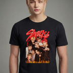 Camiseta Stray Kids Vintage preta