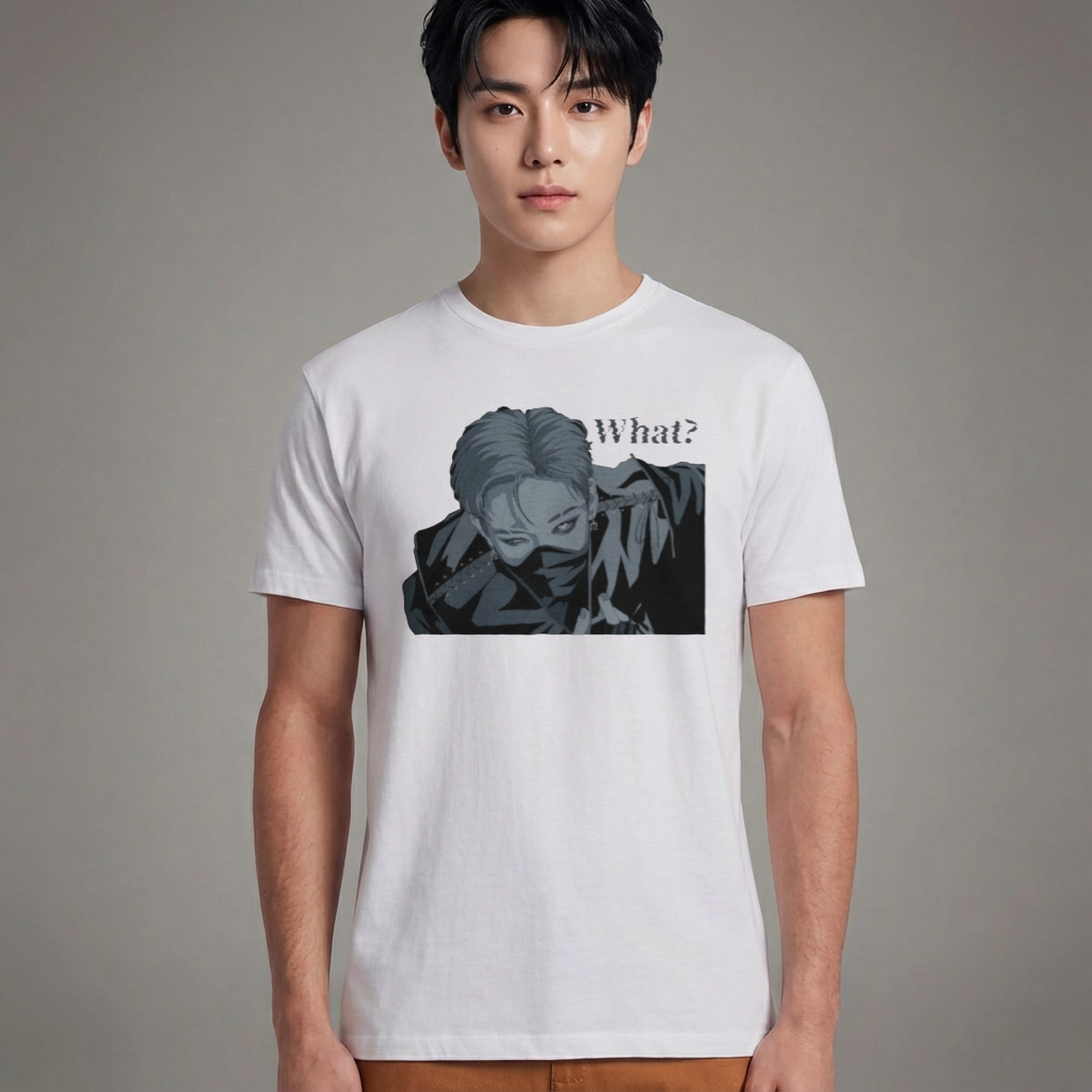 Camiseta Básica Stray Kids What ? - Branca