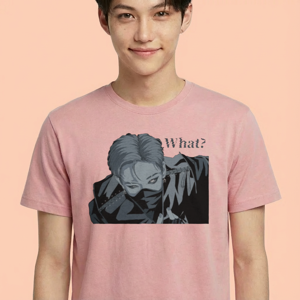 Camiseta Stray Kids What ? rosa