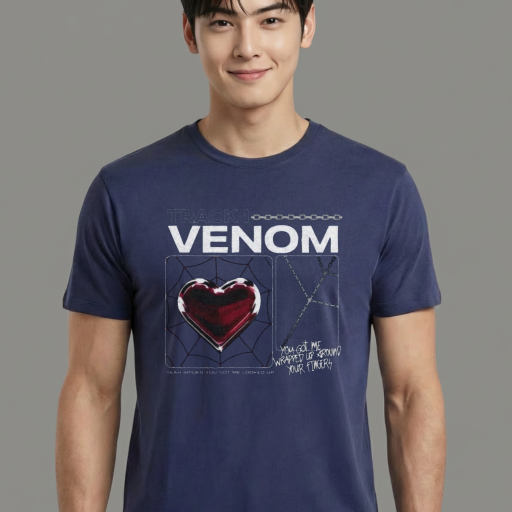 Camiseta Stray Kids You Got Me Locked Up azul