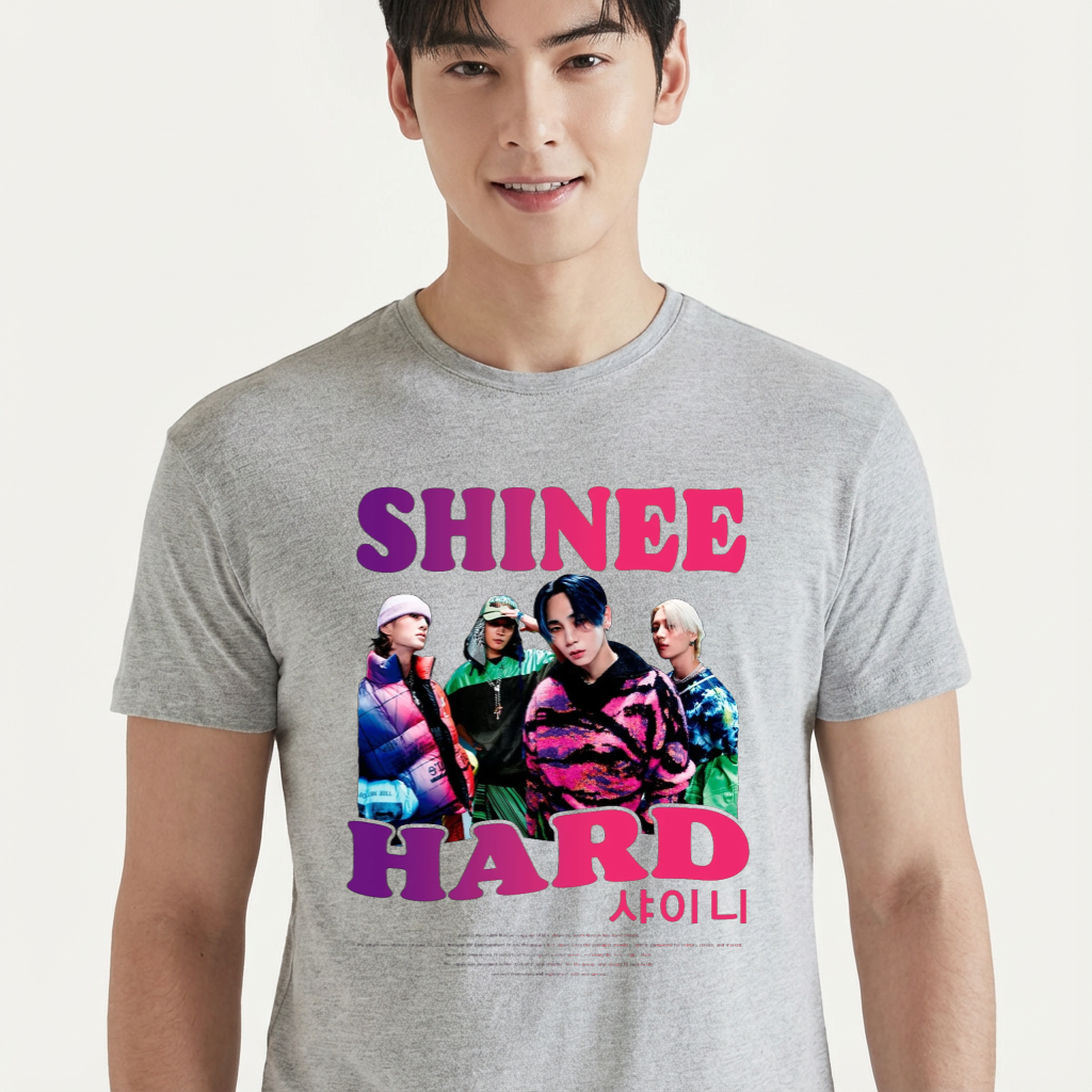 Camiseta camiseta-basica-taemin-shinee-hard - Cinza