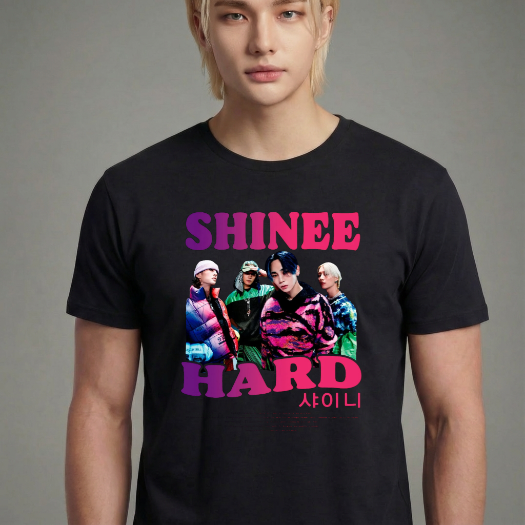 Camiseta camiseta-basica-taemin-shinee-hard - Preta