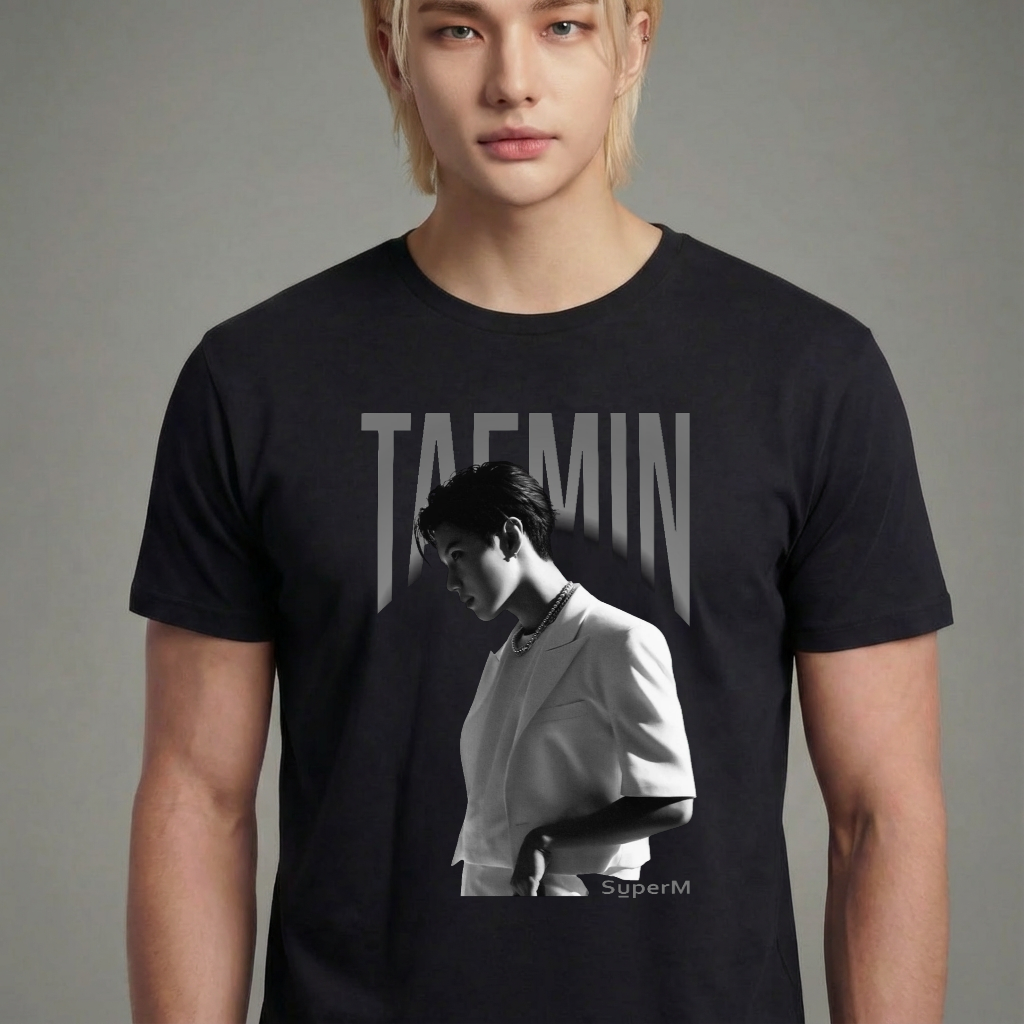 Camiseta camiseta-basica-taemin-super-m - Preta
