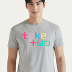 Camiseta Take Two BTS cinza