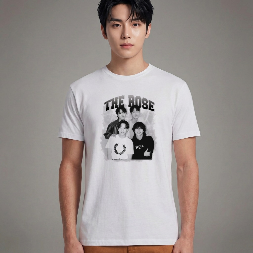 Camiseta Básica The Rose B&W - Branca