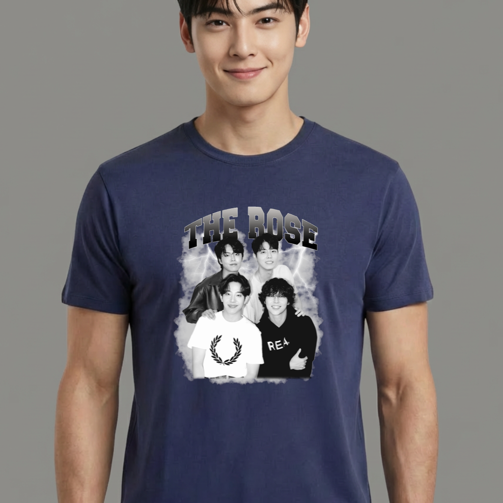 Camiseta The Rose B&W azul