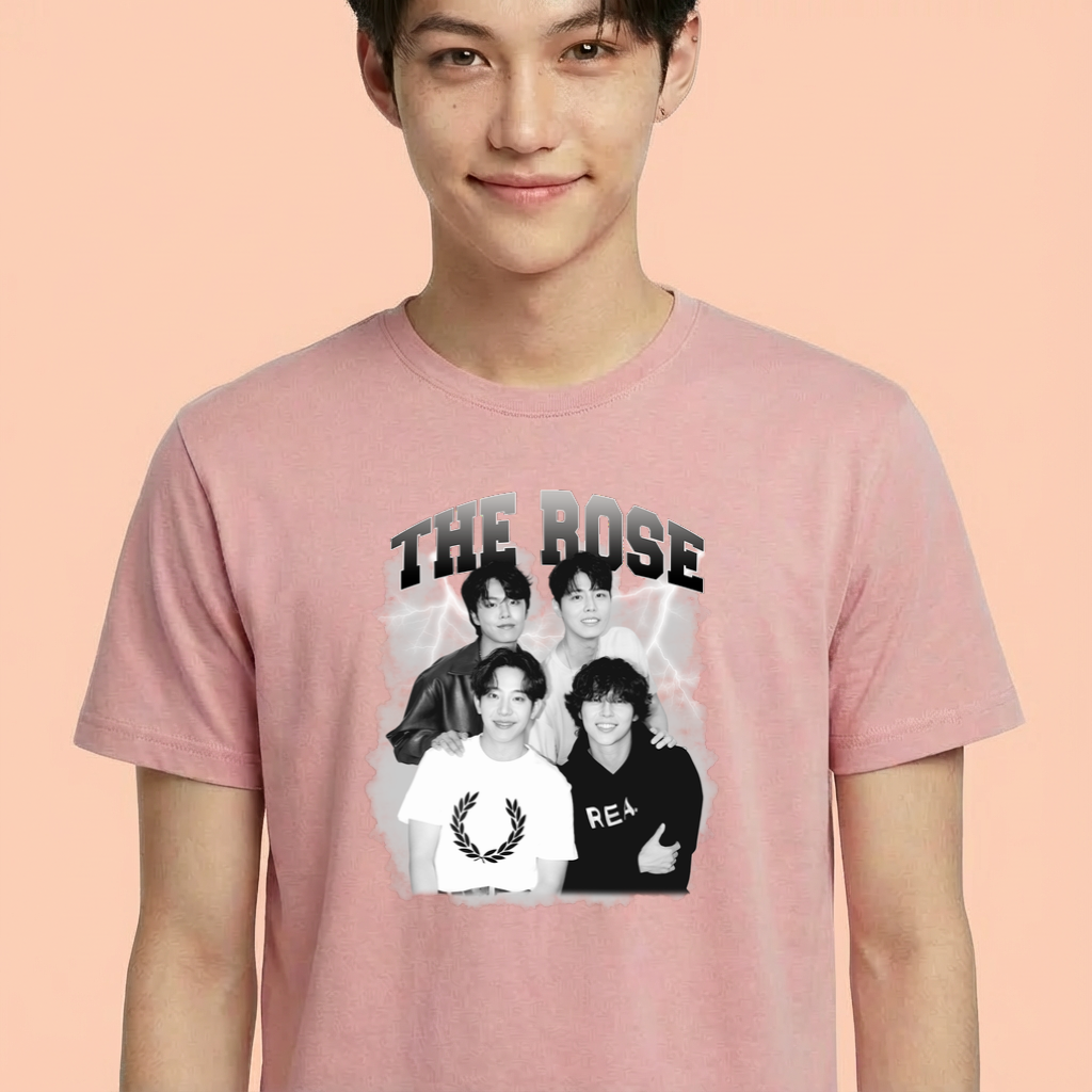 Camiseta The Rose B&W rosa