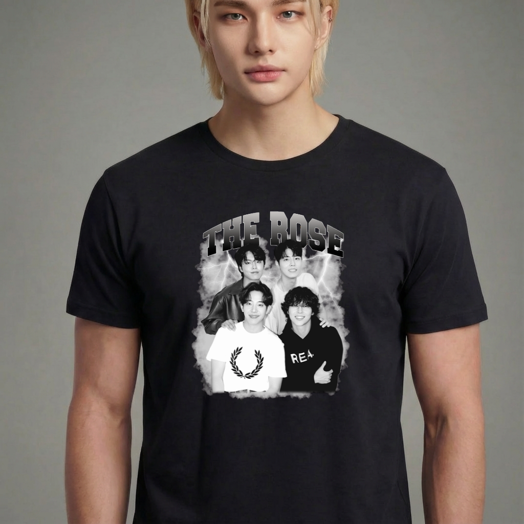 Camiseta The Rose B&W preta
