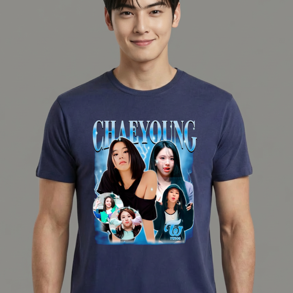 Camiseta camiseta-basica-twice-chaeyoung-graphic - Azul