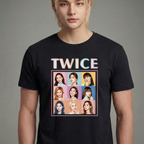 Camiseta Twice Collab Cute preta