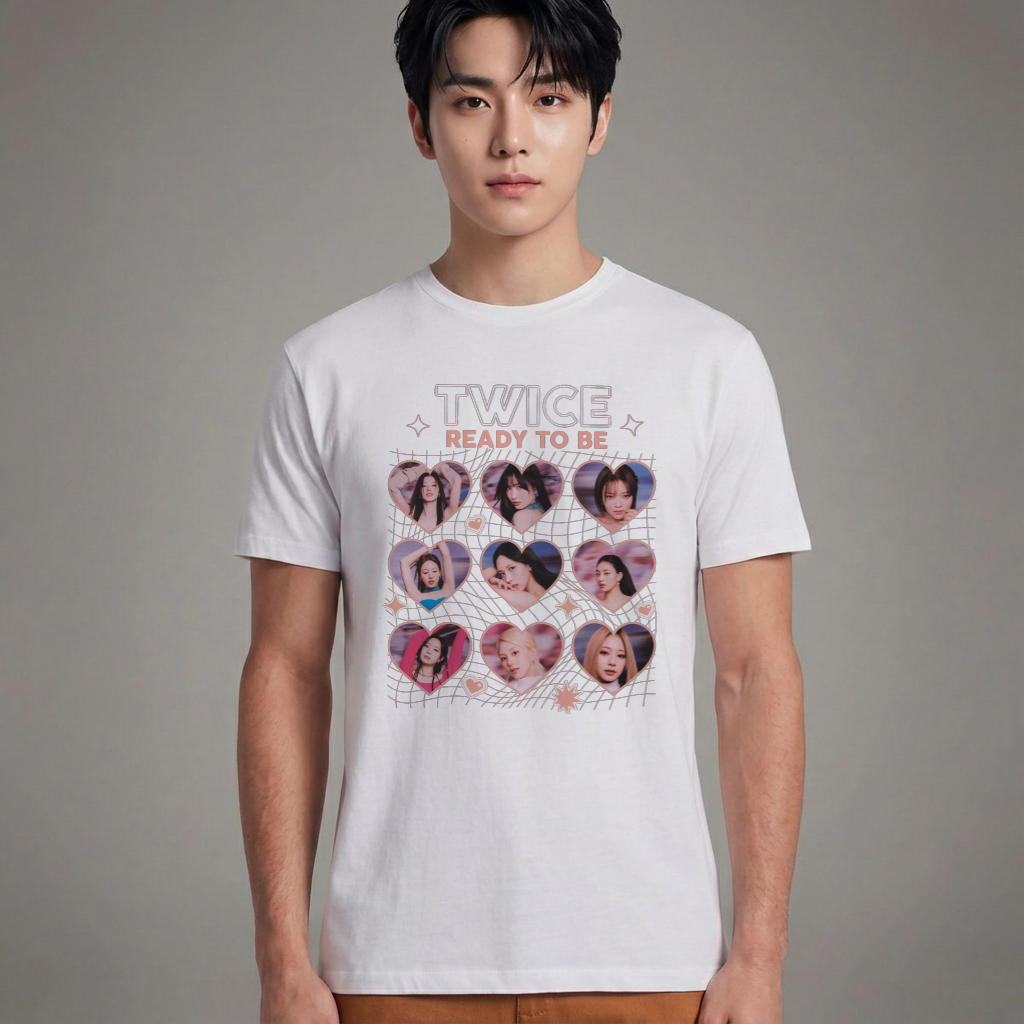 Camiseta Básica Twice Collab Graphic - Branca