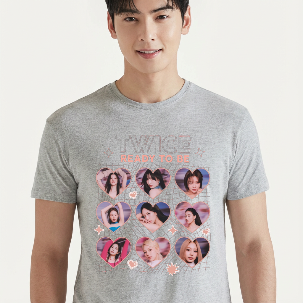 Camiseta Twice Collab Graphic cinza